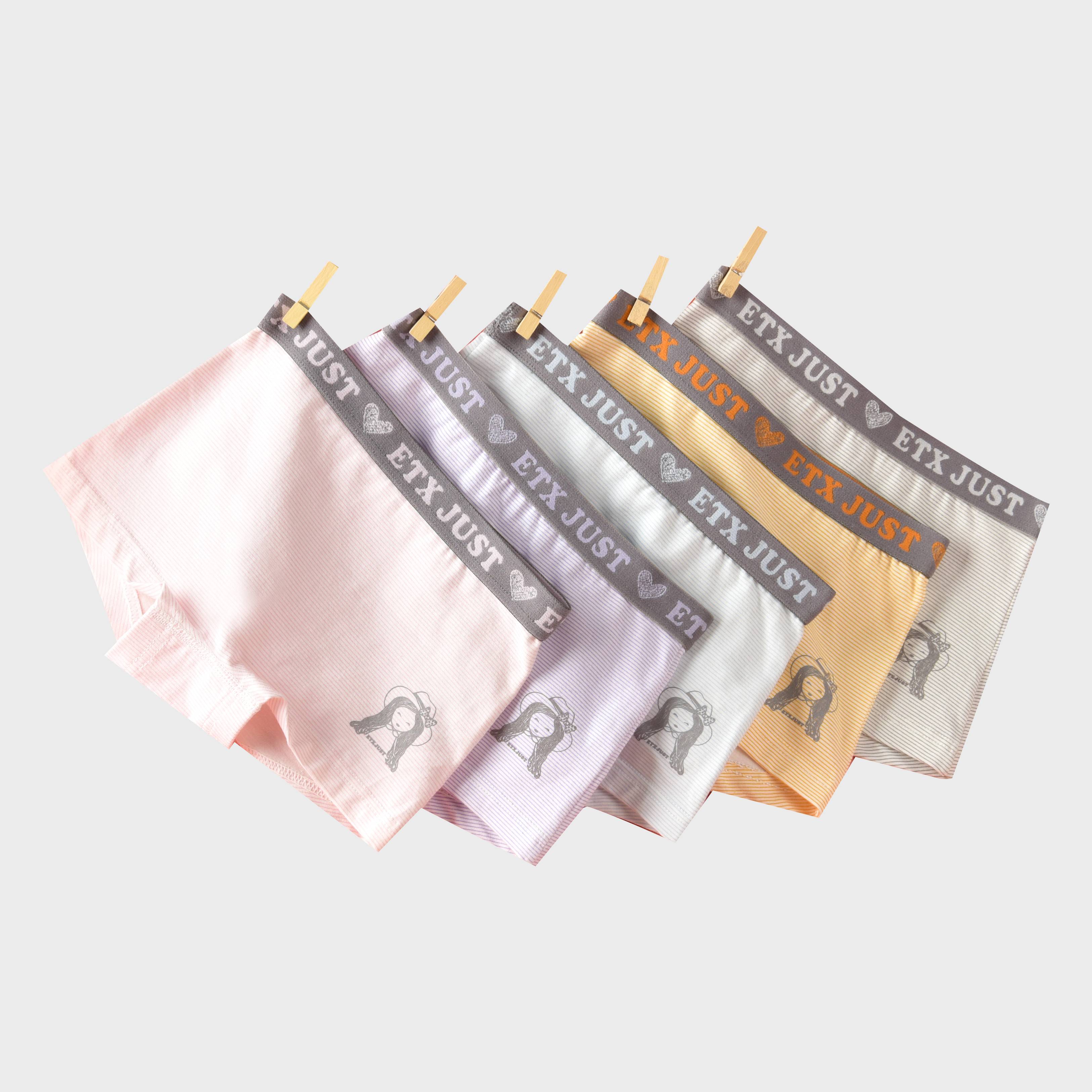 [GB030] Girls' Underwear Soft Cotton Muted Palette Basics
