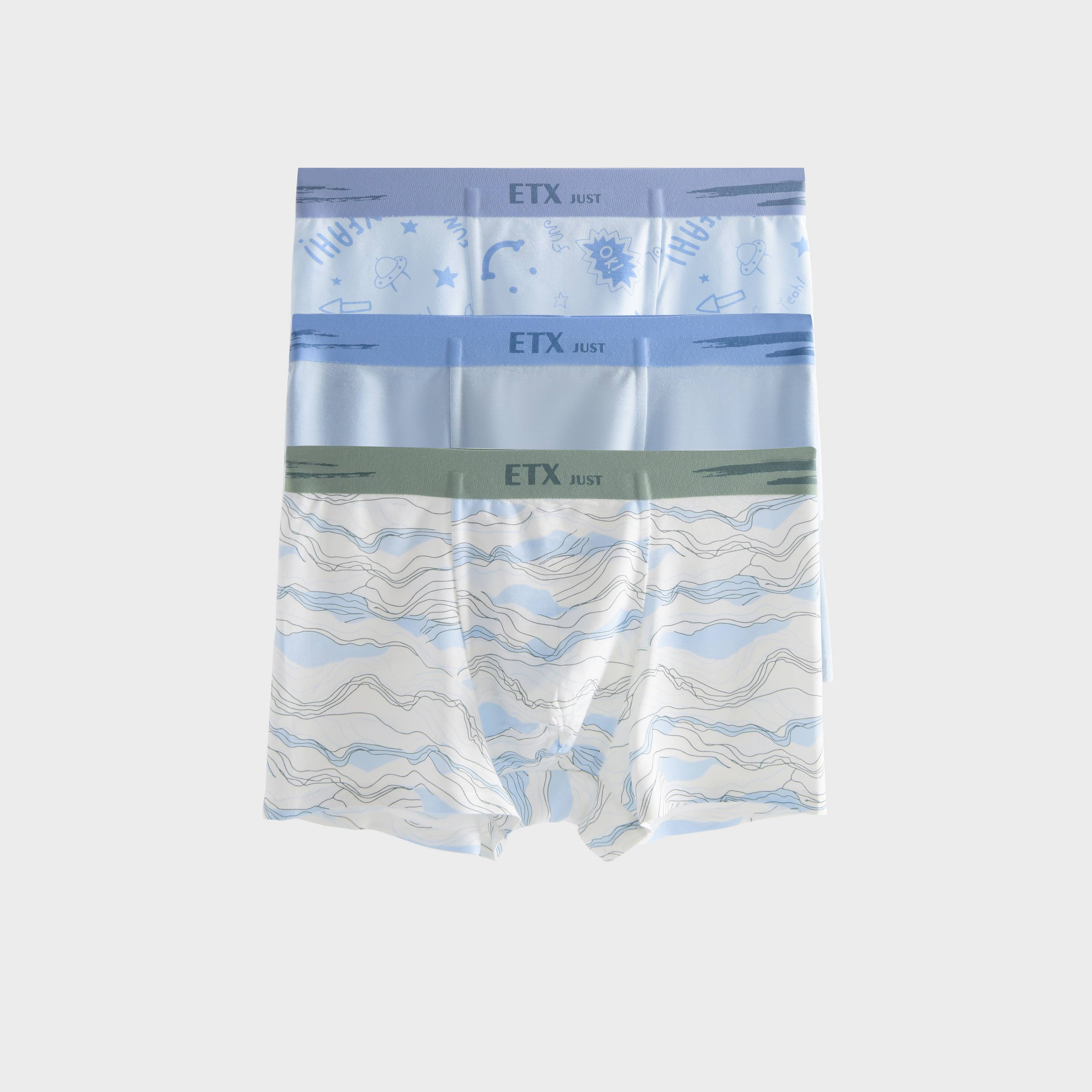 [GB226] Paquete de 3 calzoncillos bóxer de alto rendimiento sin costuras para niños