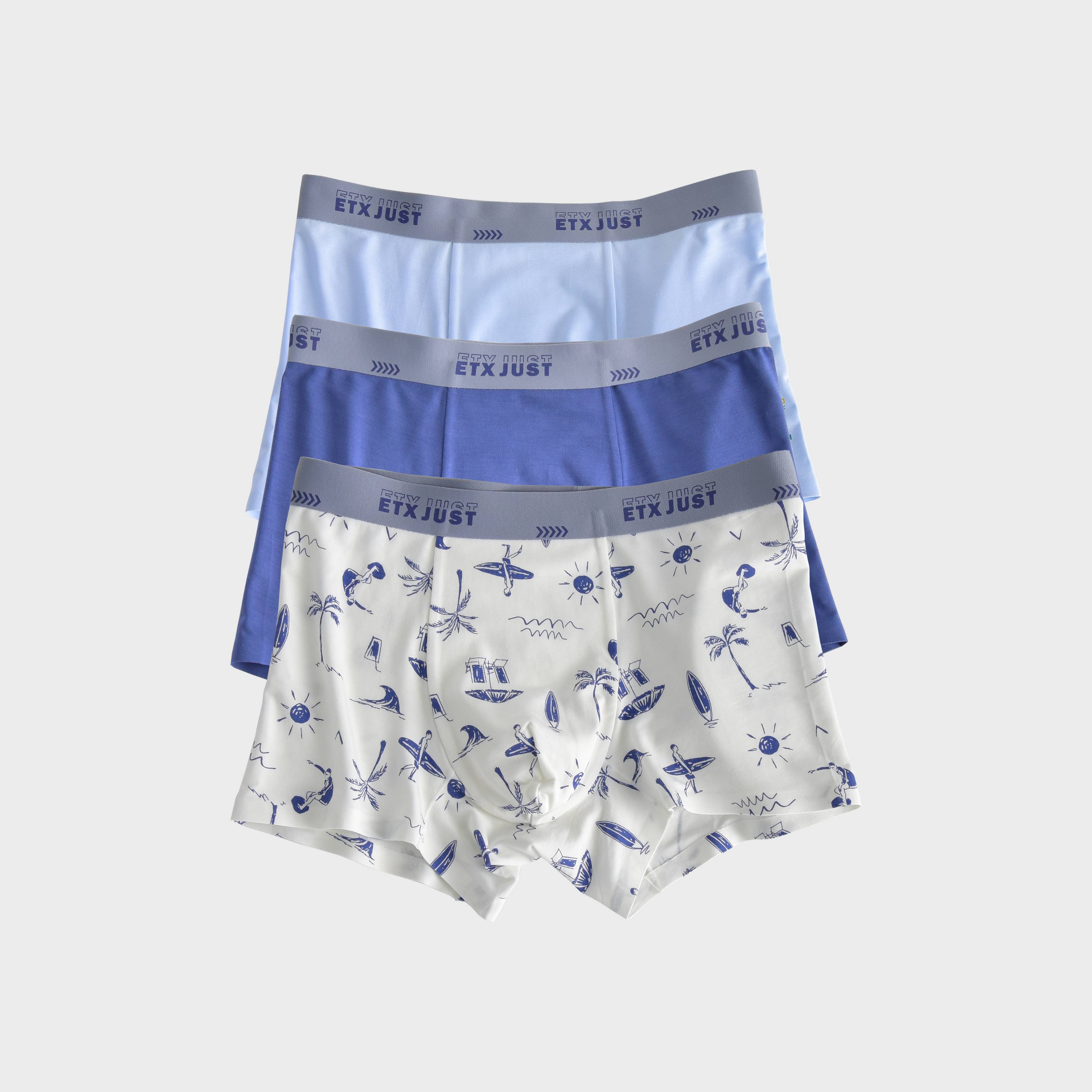 [GB378] 3-Pack Boys' Modal Seamless Underwear 