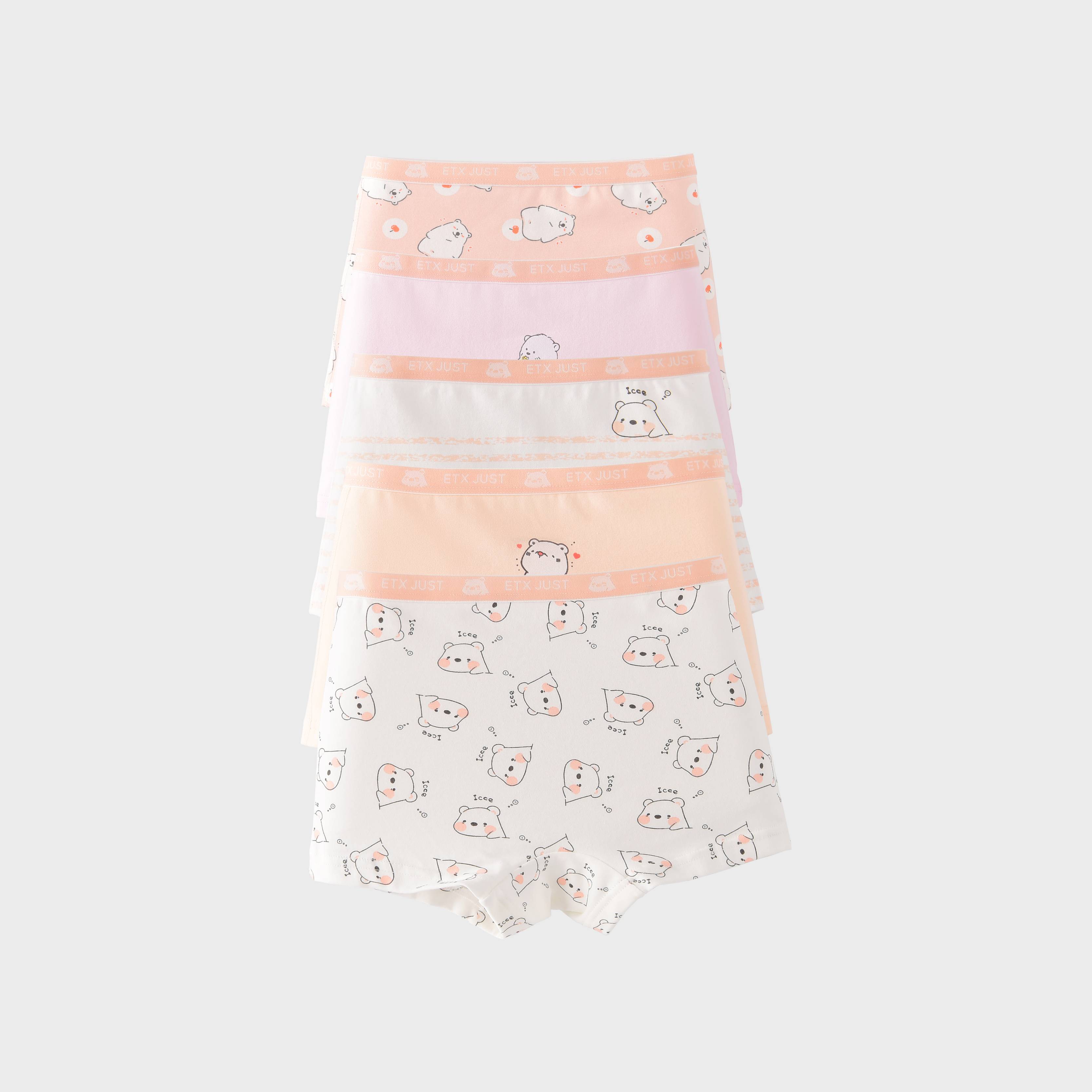 [GB078] عبوة من 5 قطع من الملابس الداخلية القطنية عالية الجودة للبنات 