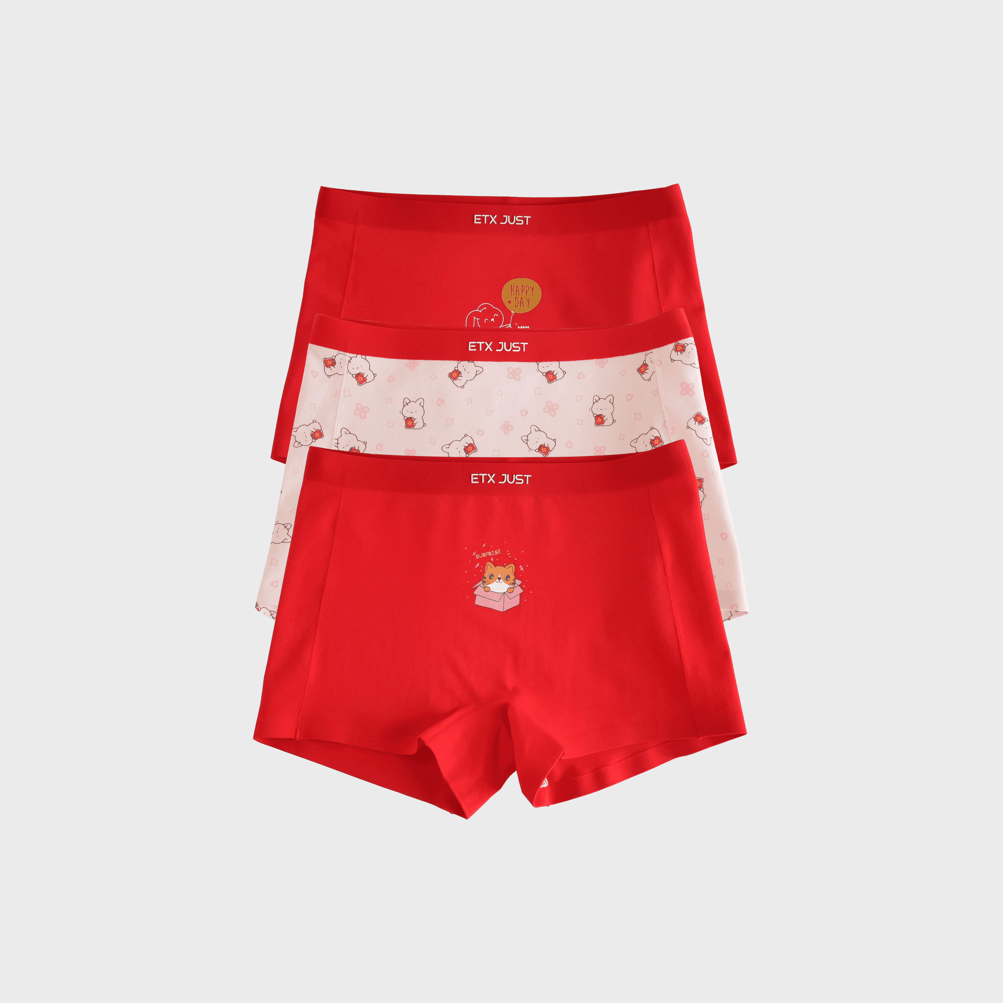 [GB342] 3-Pack Premium 60S Cotton Girls' Underwear