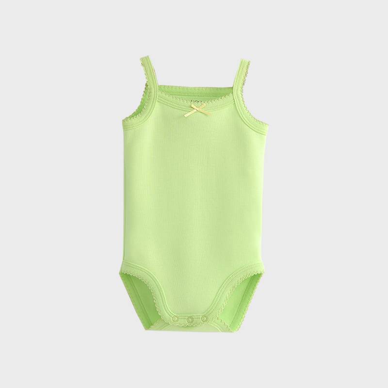 [AD088] Adorable Lime Green Baby Romper: Style & Comfort