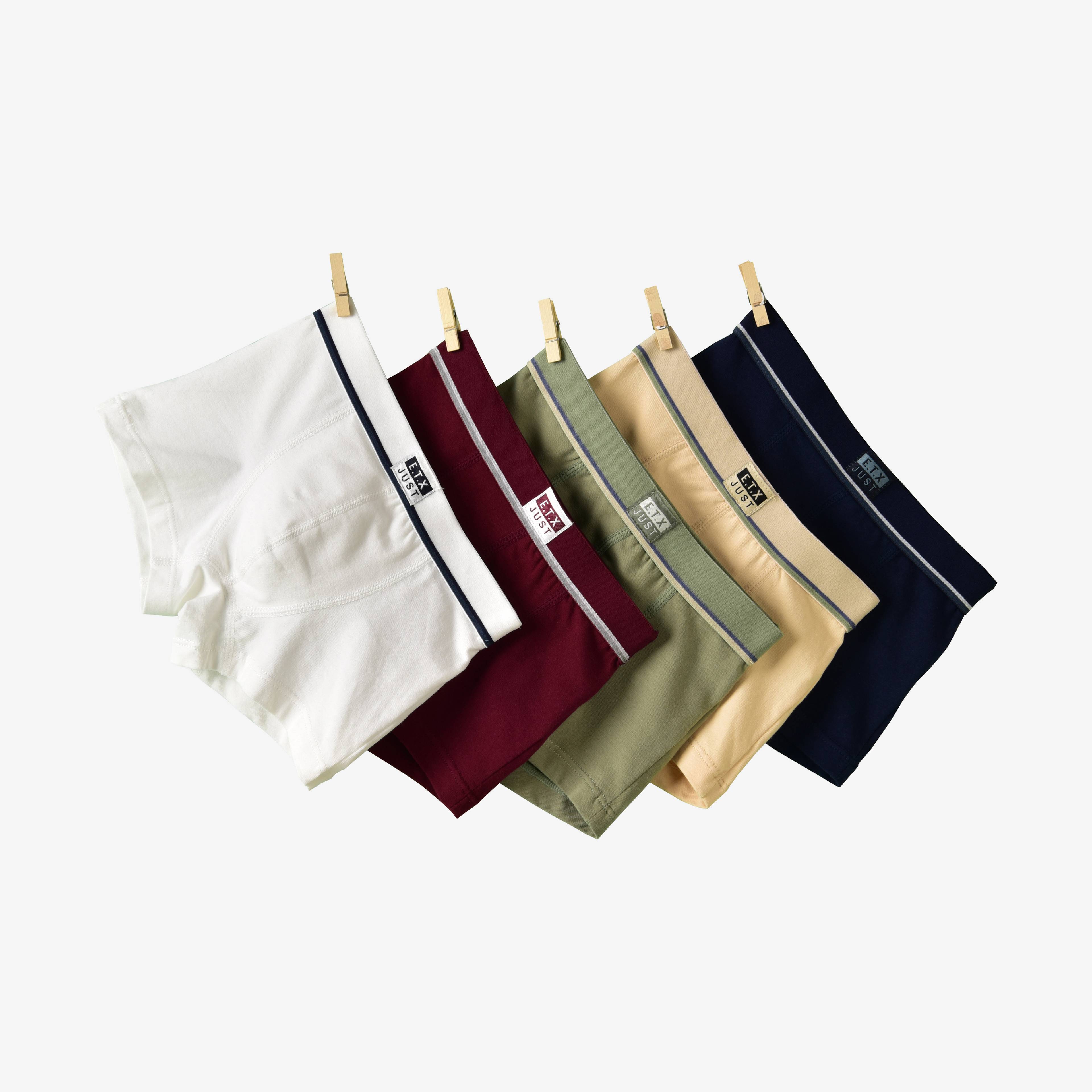 [GB003] Boys Classic Cotton Briefs 5-Pack 95% Cotton + 5% Spandex