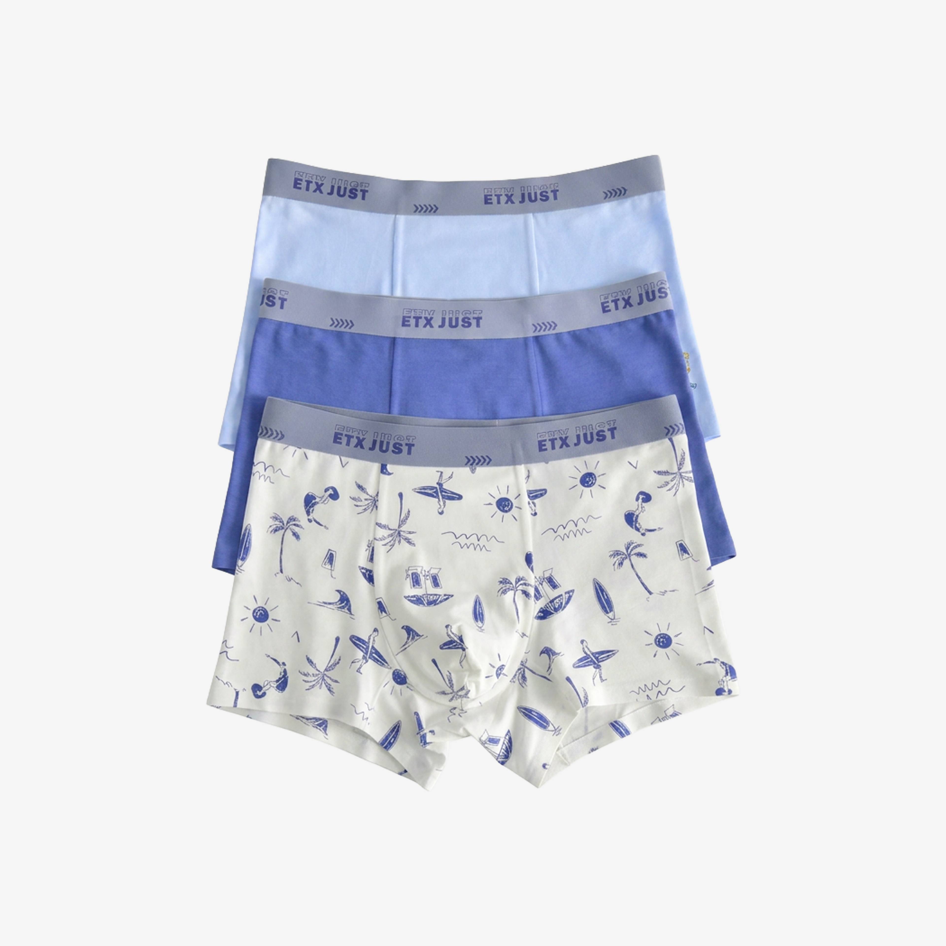 [GB378] ETX JUST Boys OceanSoft Modal Seamless Boxer Briefs 3-Pack