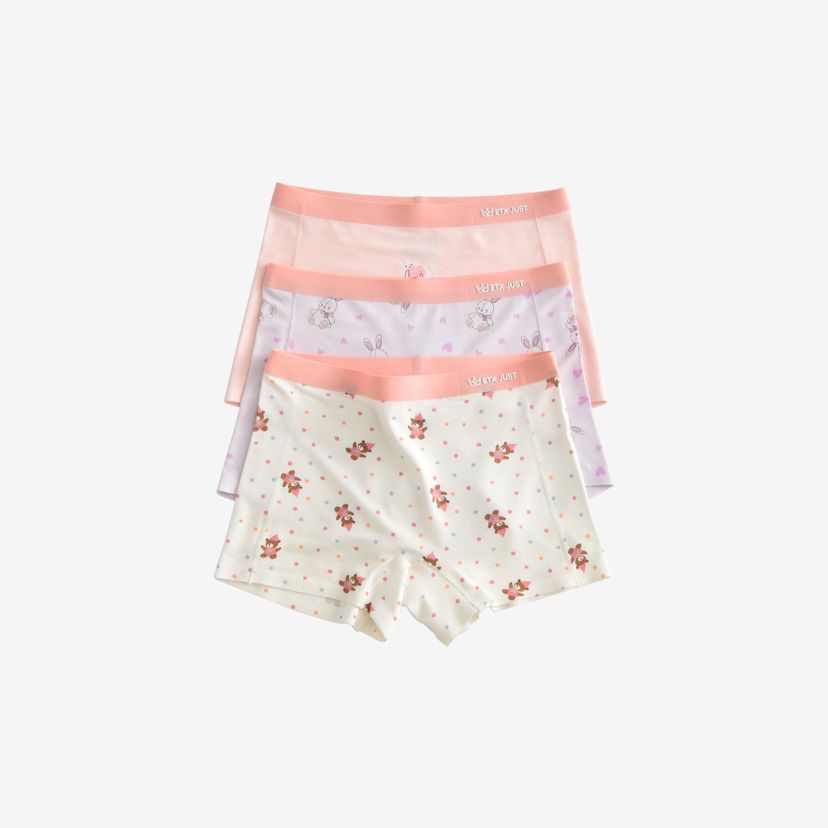 [GB151] ETX JUST Girls SilkyModal 50S Seamless Boxer Briefs 3-Pack